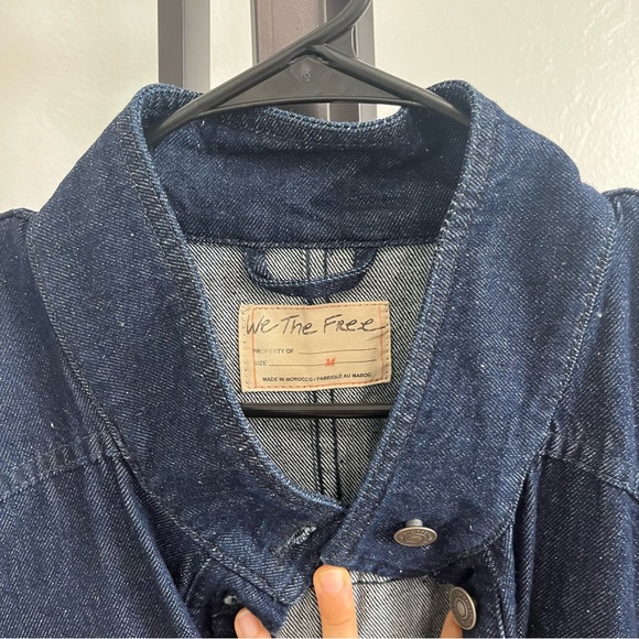 New Free People Casey Denim Jacket Size Medium - Picture 4 of 6